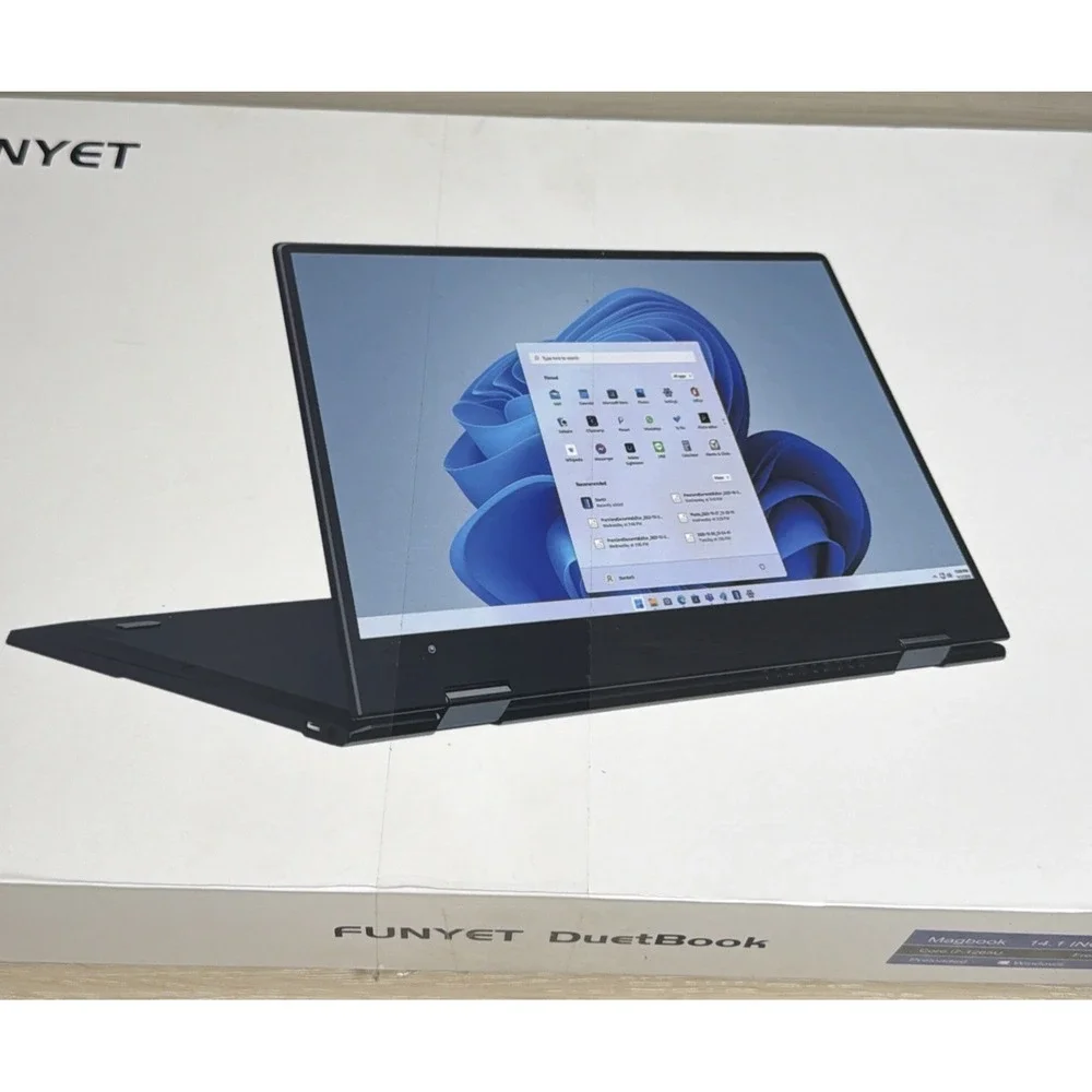 T25~Funyet Duetbook Magbook 14.1 Inch 1920*1080 Pixel Black Laptop